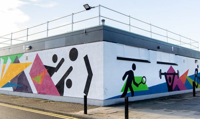 The new mural at Get active @ Sheddocksley by Kekun Studio