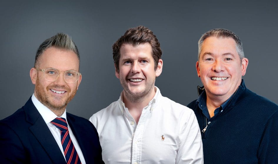 L-R Andy Powrie, Richard Tinto and Richard Booth