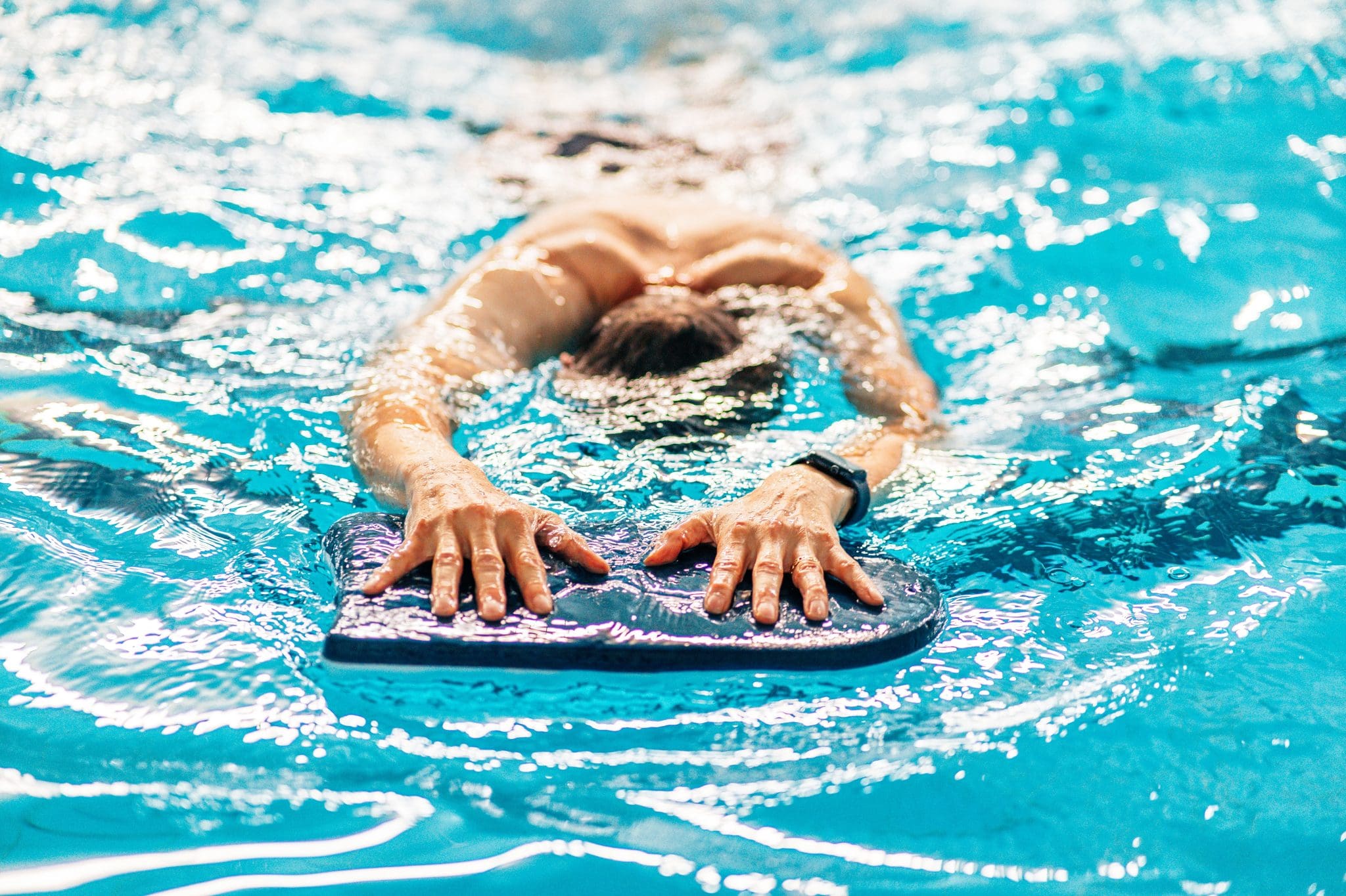 Steps into the pool